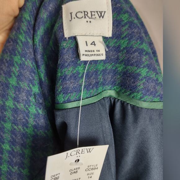 J. Crew Wool Blend Relaxed One Button Blazer in Serene Spruce Antique Size 14 - Picture 5 of 16